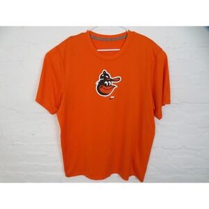 Baltimore Orioles Shirt Mens Large Nike Dri Fit Orange MLB Baseball Performance